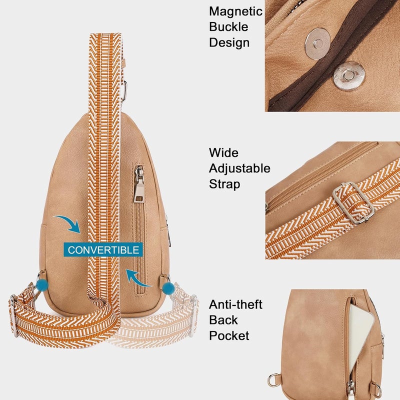 CLUCI Small Sling Bag for Women, Vegan Leather Fanny Pack Crossbody Bags for Women, Unique Birthday Gifts - Image 5